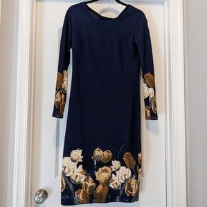 Blue/Floral Midi dress